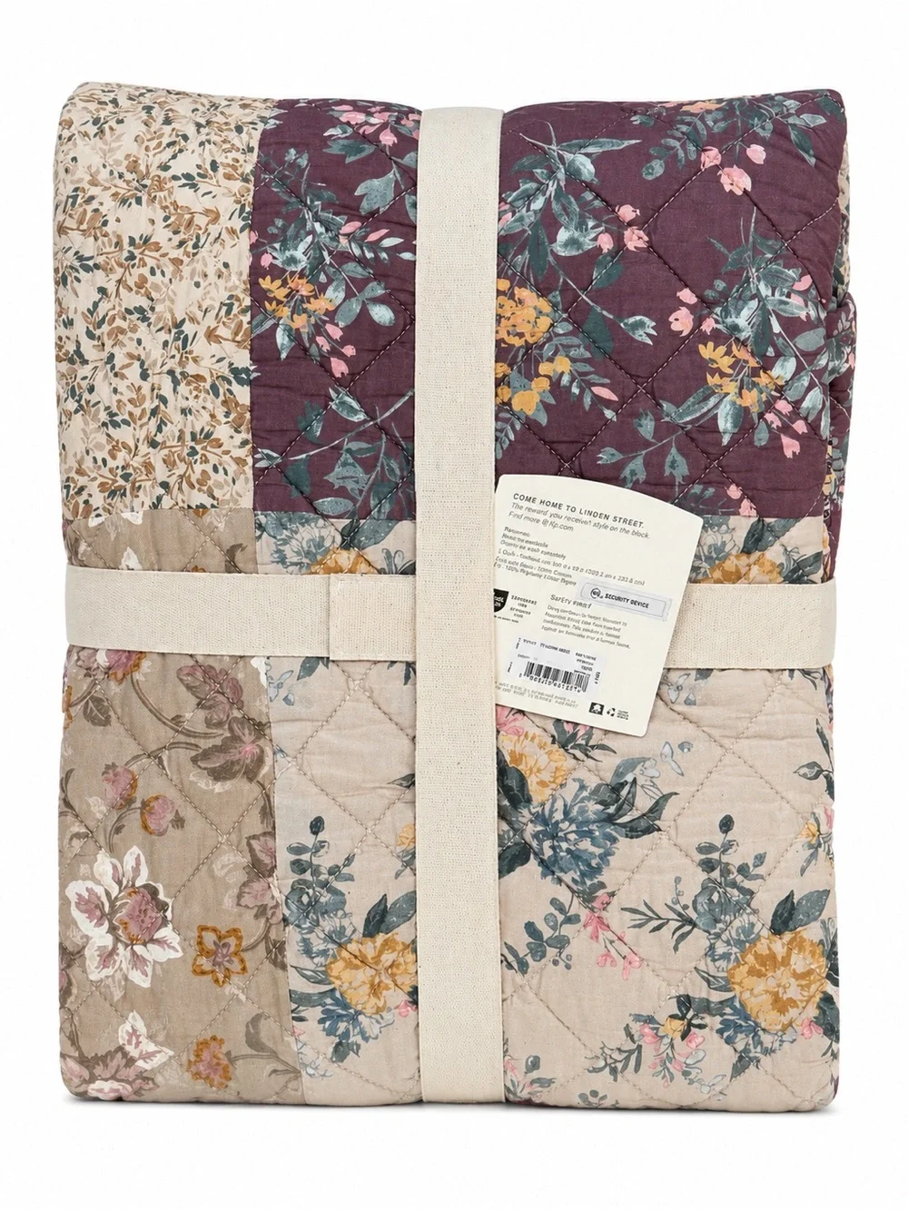 New Linden Street Ashby King Quilt – Floral Patchwork Cotton Bedding